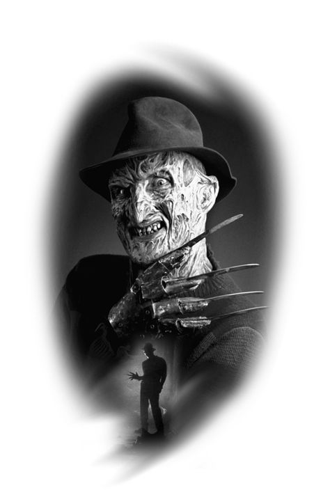 Freddy Krueger Tattoo Design, Horror Tattoo Design, Horror Film Tattoo, Freddy Krueger Tattoo, Elm Street Tattoo, Freddy Krueger Art, Horror Movie Tattoos, Tattoo Expo, Medusa Tattoo Design