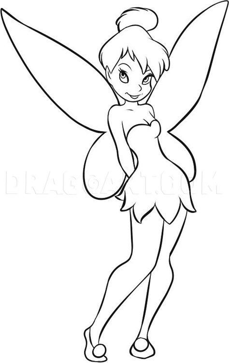 Disney Coloring Sheets For Adults, Disney Characters Coloring Pages, How To Draw Tinkerbell, Draw Tinkerbell, Tinkerbell Drawing, Retro Animation, Tinkerbell Coloring Pages, Disney Colouring Pages, Sketch Disney