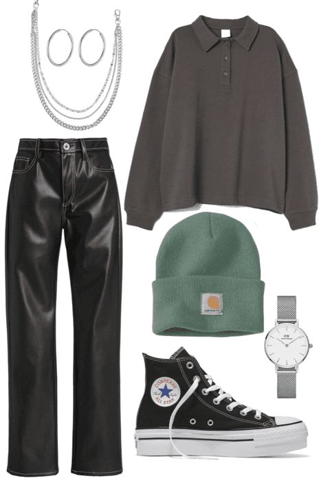 train Outfit | ShopLook Train Aesthetic Outfit, Train Outfit, New York Outfits, Cardigan Outfit, Tomboy Outfits, Edgy Style, Cardigan Outfits, Girl Clothing, All Black Outfit