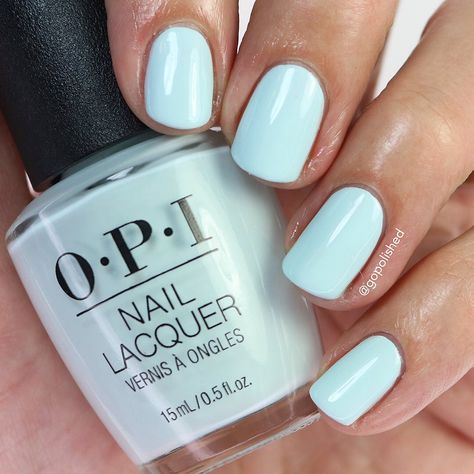 OPI - Mexico City Move-mint // Mexico Collection; Spring 2020 Mint Blue Nails, Opi Polish Colors, Heart Tip Nails, Mint Nail Polish, Mint Green Nails, City Nails, Mint Nails, Opi Gel Nails, Popular Nail Designs