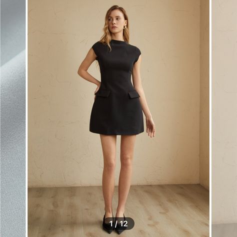 Cap Sleeve Black Mini Dress; Zip Back Dreamy Dress, Black Mini Dress, Black Mini, Mini Black Dress, Cap Sleeve, Cap Sleeves, Mini Dress, Womens Dresses, Dresses