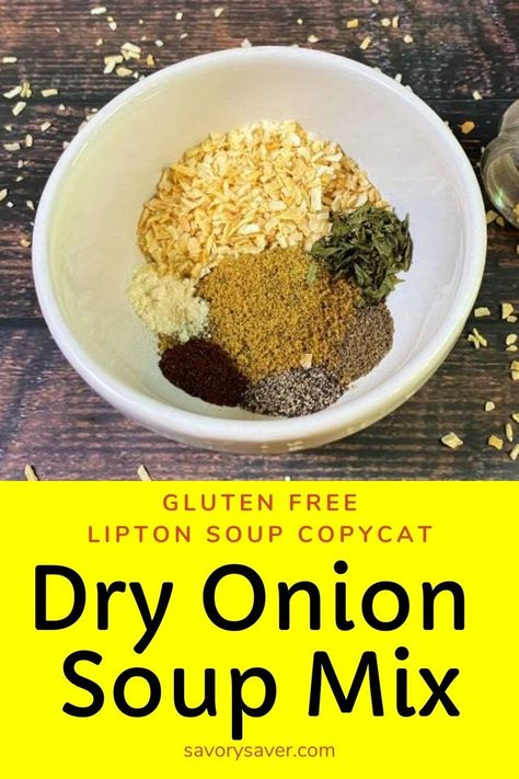 Homemade Dry Onion Soup Mix Recipe, Dried Onion Soup Mix Recipes, Homemade Onion Soup, Onion Soup Mix Recipe, Dry Soup Mix, Homemade Dry Mixes, Homemade Spice Mix, Lipton Onion Soup Mix, Spice Mix Recipes