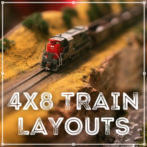 One of the easiest and best ways to get started in model railroading is with a 4x8 train layout in HO scale. Get some track planning ideas here. N Scale Train Layout 4x8, Model Train Layouts Oo Gauge, Ho Train Layouts 4x8, O Scale Train Layout, 4x8 Ho Train Layout Ideas, Ho Trains For Sale, O Gauge Model Trains Layout, N Scale Model Train Layouts, Train Layout Ideas