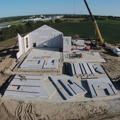 Insulated Concrete Forms (ICFs) | LiteForm Prefab Concrete Homes, Tilt Up Concrete House, Concrete Prefab House, Concrete Tilt Panel House, Precast House, Tilt Up Concrete Architecture, Concrete Homes, Cement House Design, Small Concrete Homes