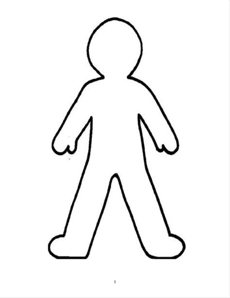 Easy Human Figure Drawing For Kids Drawing Fine Art - Easy Human Body Drawing Person Template, Person Outline, Free Human Body, Male Body Drawing, Body Diagram, Body Outline, Human Body Drawing, Body Template, Person Drawing