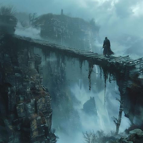 Underworld Concept Art, Scary Island Aesthetic, Desolate Landscape Fantasy Art, Ruins Landscape Fantasy Art, Dark Fantasy Landscape Ruins, Jacks Game, Dark Castle Concept Art, Eerie Photography, Destroyed Castle Art