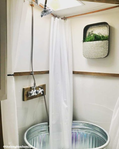 Rv Bathtub, Shower Makeover Diy, Diy Shower Pan, Shower Makeover, Bathtub Ideas, Rv Inspiration, Camper Bathroom, Shower Remodel Diy, Shower Conversion