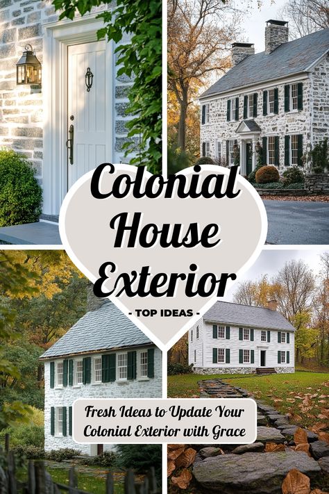 ♥ Dreaming of a Colonial House Exterior with British colonial decor? Explore the charm of this traditional British colonial style home, featuring a modern touch and a Dutch colonial exterior. Perfect for lovers of colonial farmhouse aesthetics and Spanish colonial style homes. ��🏡✨ #colonialhouse #britishcolonial #colonialfarmhouse #spanishcolonial #homedesign Colonial Addition Ideas, Colonial Front Landscaping, Colonial Restoration, Small Colonial House, Modern Colonial Exterior, Colonial House Design, Spanish Colonial Style Homes, Dutch Colonial Exterior, Colonial House Exterior