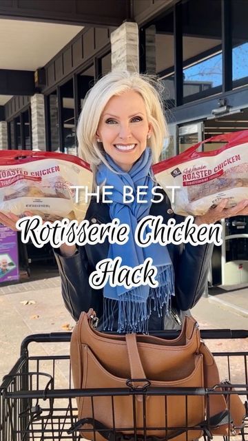 LORAfied | HACKS: Home • Kitchen • Life on Instagram: "🍗🤯 CRAZY ROTISSERIE CHICKEN HACK ❤️🛒 + MIND BLOWING DEBONING TRICK & HOW TO PICK A WINNER💰 Comment: “Links” and I’ll DM you the deets on my outfit, I especially love these jeans 👖💕 Have you ever struggled to get all the meat off a rotisserie chicken? Raise your hand if you’ve thrown some of it away because you just couldn’t get it off the bone after it had set in the fridge🙋‍♀️ Good news, sister, those days are over! Here’s one of the fastest hacks out there that will have you saying “Winner, winner, chicken dinner!” 🏆🐓 What’s your favorite thing to do with a rotisserie chicken? Comment and LMK! 🤗 Easy Bone Broth Bones from 1 chicken 12 cups of water 4-6 celery stocks Large handful of carrots Bunch of parsley (either flat or What To Do With Rotisserie Chicken Bones, How To Debone A Rotisserie Chicken, Deboning Rotisserie Chicken, Chicken Broth From Rotisserie Chicken, What To Do With Rotisserie Chicken, Things To Do With Rotisserie Chicken, Chicken Rotisserie Recipes, Reheat Rotisserie Chicken, Rotisserie Chicken Meals