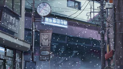 Illustration for article titled An Ode To the Unsung Art of Anime Backgrounds Selamat Hari Valentine, Anime Snow, Cityscape Wallpaper, Anime City, Banner Gif, Anime Gifs, Wallpaper Dekstop, Winter Wallpaper, Aesthetic Desktop Wallpaper