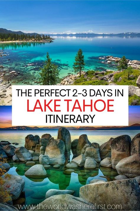 Are you planning to visit Lake Tahoe this summer? Make sure to check out this itinerary to ensure you don't miss a thing! Lake Tahoe Itinerary, Lake Tahoe Camping, Lake Tahoe Trip, Lake Tahoe Summer, Tahoe Trip, Lake Tahoe Vacation, Lake Tahoe Nevada, North Lake Tahoe, Lake Tahoe California