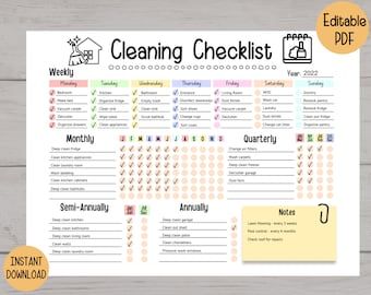 House Chores List, Editable Cleaning Schedule, Weekly Cleaning Checklist, Cleaning Schedule Printable, Cleaning Planner, Clean Fridge, Cleaning Blinds, House Chores, Schedule Printable