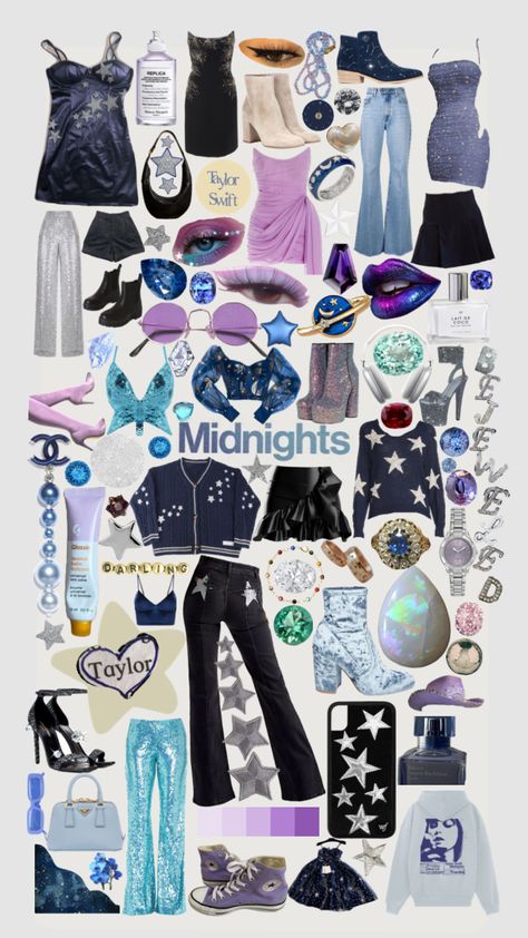 Taylor Swift Midnights Costumes, Taylor Swift Midnights Outfit Aesthetics, Taylor Swift Midnights Outfits Inspiration, Taylor Swift Midnights Era Outfits Ideas, Swift Midnights Outfit, Midnights Taylor Swift Earrings, Midnights Taylor Outfit, Midnight Taylor Swift Aesthetic Outfits, Taylor Swift Outfit Moodboard