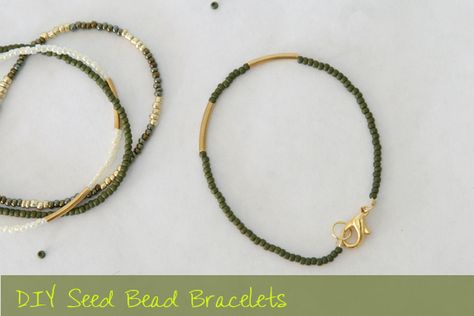 Four Flights of Fancy: DIY Seed Bead Bracelet Tutorial Ideas For Seed Beads, How To Finish A Seed Bead Bracelet, Simple Beaded Bracelets Tutorial, Stretchy Seed Bead Bracelets Diy, Diy Seed Bead Bracelet, Seed Bead Bracelet Tutorial, Bead Bracelet Tutorial, Seed Bracelets, Seed Bead Bracelets Diy