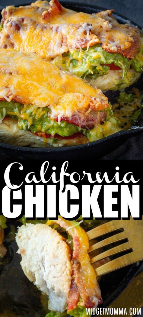 Chicken Avocado Tomato, Avocado Chicken Recipes, Low Carb Dinner Chicken, California Chicken, Easy Chicken Dinner, Chicken Dinner Recipe, Amazing Chicken, Avocado Chicken, Bacon And Cheese