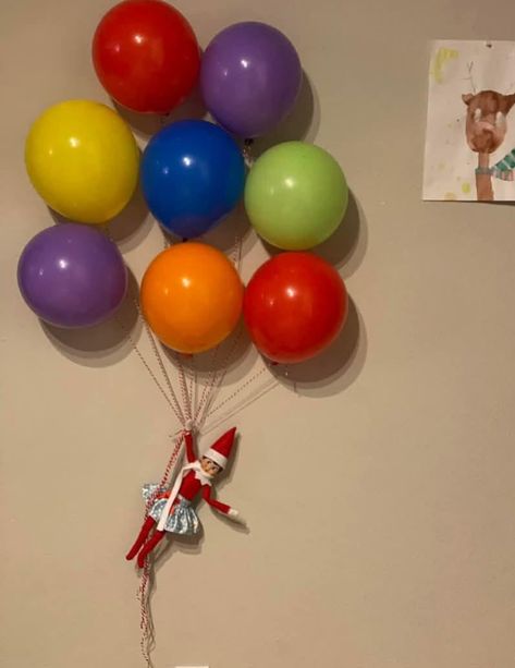 Elf In The Freezer, Big Elf Ideas, Elf Toddler Ideas, Elf On The Shelf With Balloons, Wicked Elf On The Shelf, Elf On The Shelf Ideas Bad, Elf Christmas Party Ideas, Elf On The Shelf Jesus Is The Reason, Elve Ideas