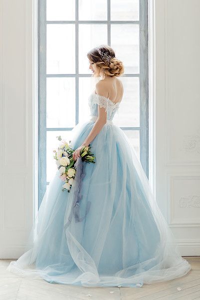 Ice Blue Wedding Dress, Ice Blue Weddings, Pastel Blue Wedding, Classic Blue Wedding, Korean Wedding Photography, 1 March, Color Celeste, Sewing Clothing, Korean Wedding