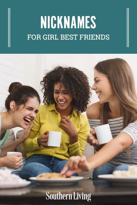 It seems the better the friend, the quirkier the nickname we give them. We collected a list of cute and funny nicknames to call your BFFs, bros, and best buds. If our friends can hold our deepest secrets and pick us up when we're down, they should at least have a notable nickname. #nicknames #bestfriends #nicknamesforyourbff #southernliving Bff Nicknames, Unique Nicknames, Dinner Prayer, Southern Phrases, Saying Grace, Nicknames For Girls, Funny Nicknames, Poverty And Hunger, Prayers Of Gratitude