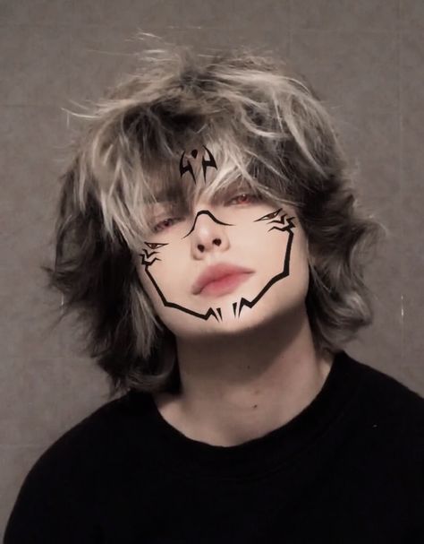 @mvrxder on ig // alt boy fluffy hair alternative wolf cut emo goth grunge tiktok Alt Boy Hair, Alt Hairstyles, Boys Colored Hair, Tan Skin Blonde Hair, Short Grunge Hair, Shaggy Short Hair, Shot Hair Styles, Alternative Hair, Fluffy Hair