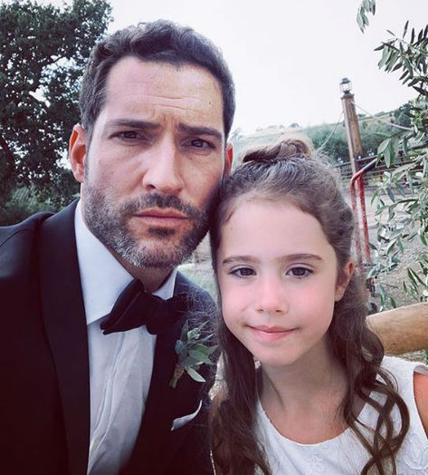 Tom Ellis with daughter #TomEllis Aimee Garcia, Midsomer Murders, Tom Ellis Lucifer, Lauren German, William Shatner, Lucifer Morningstar, Tom Ellis, Alice Cooper, Catherine Zeta Jones