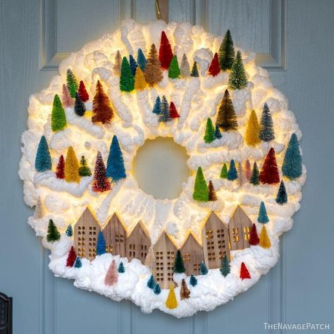 Christmas Archives - The Navage Patch Village Wreath, The Navage Patch, Navage Patch, Anthropologie Christmas, Snowy Village, Winter Wreath Diy, Easy Christmas Wreaths, Holiday Crafts Christmas, Christmas Wreaths Diy