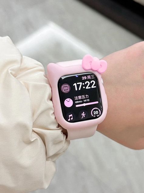 Hello Kitty Apple Watch, Hello Kitty Apple, Hello Kitty Watch, Cute Kawaii Outfits, New Apple Watch Bands, Aesthetic Era, Apple Watch 3, Clueless Outfits, Pink Watch