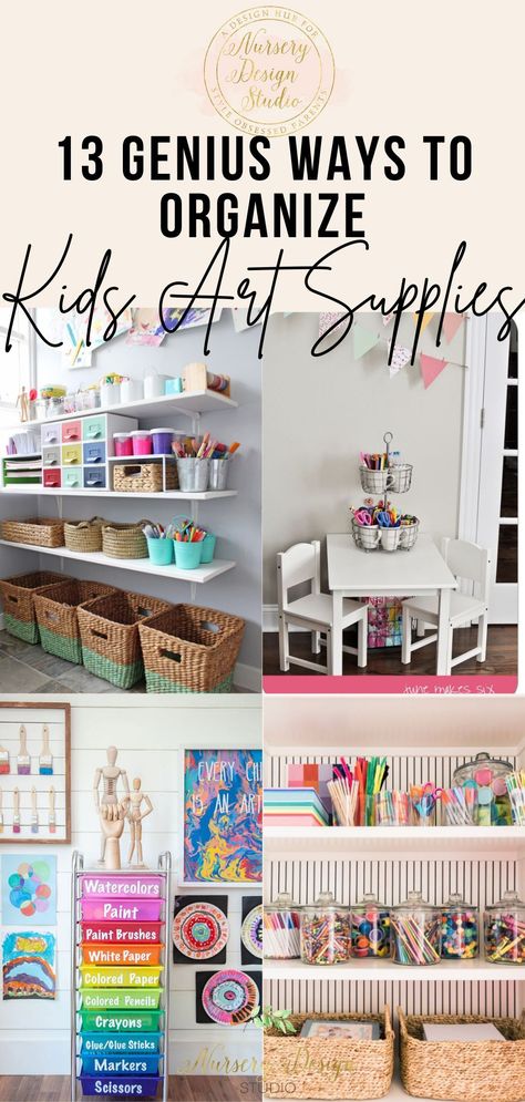 Toddler Arts And Crafts Organization, How To Organize Kids Art Supplies, Kids Craft Area Art Corner, How To Organize Art Supplies, Toddler Art Station, Kids Craft Supplies Organization, Organize Kids Art Supplies, Kids Art Station, Kids Art Storage