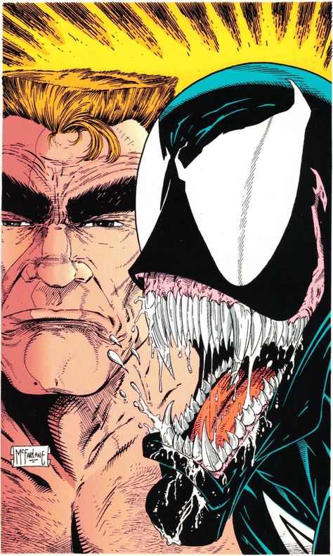 Eddie Brock/Venom by Todd McFarlane Venom Eddie, Venom Character, Arte Zombie, Eddie Brock, Venom Comics, Todd Mcfarlane, Art And, Marvel Venom, Marvel Villains