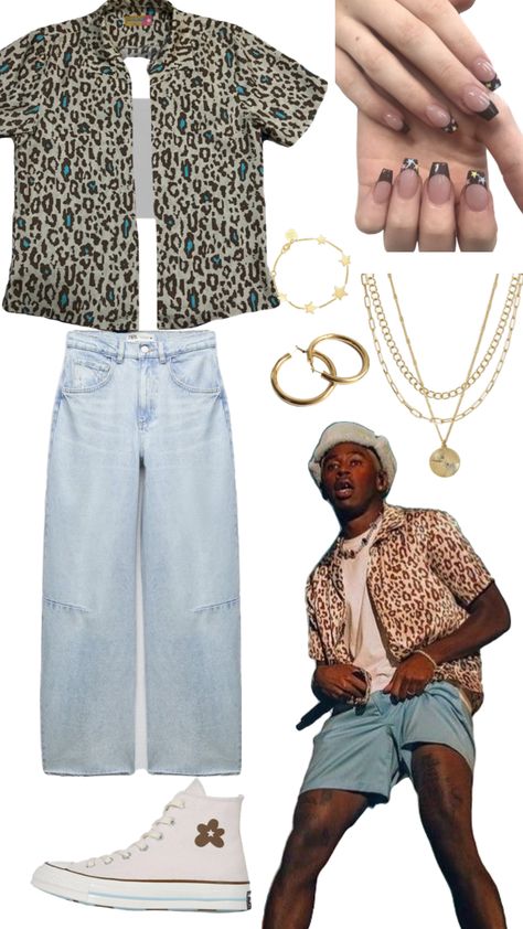 Tyler The Creator Outfits Cmiygl, Tyler The Creator Clothes Style, Tyler The Creator Inspired Fits, Tyler The Creator Concert Outfit Ideas Women, Call Me If You Get Lost Outfit, Tyler The Creator Tour Outfits, Cmiygl Outfits, Side Street Tyler The Creator, Taylor The Creator Outfit