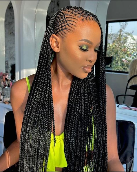 Carrot Hairstyles, Latest Braided Hairstyles, New Braided Hairstyles, Latest Hair Braids, Cornrows Natural Hair, Cornrows Braids For Black Women, Hairstyles 2024, Feed In Braids Hairstyles, African Hair Braiding Styles