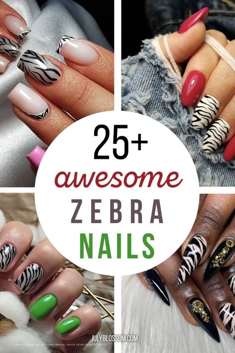 Zebra Print Gel Nails, Zebra Nail Art Designs, Neon Zebra Nails, Nail Designs Zebra Print, Zebra Nails Animal Prints, Zebra Print Nails Designs, Zebra Print Nail Art, Zebra Acrylic Nails, Animal Print Nail Designs