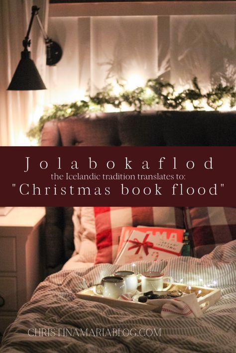 Christmas Eve Book Tradition, Book Flood Iceland, Iceland Christmas Eve Tradition, Iceland Christmas Decorations, Iceland Christmas Traditions, Jolabokaflod Ideas, Scandinavian Christmas Traditions, Icelandic Christmas, Iceland Christmas