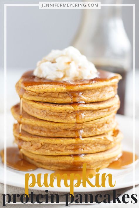 Pumpkin Protein Pancakes - Get your pumpkin fix the healthy way with these simple pumpkin protein pancakes that are packed with pumpkin flavor Protein Powder Pancakes, Pumpkin Protein Pancakes, Best Keto Breakfast, Arbonne Recipes, Pumpkin Pancake Recipe, Pumpkin Protein, Keto Pancakes, Breakfast Casserole Easy, Protein Powder Recipes