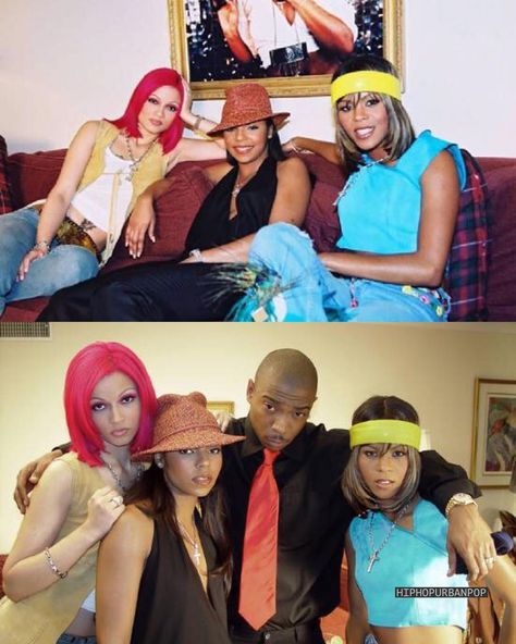 The Vault [circa 90s - 00s] on Instagram: “Ashanti, Ja Rule, Charlie Baltimore, and Vita on set of “Foolish” (2002)” Charlie Baltimore, Ja Rule, 2000s Era, 90s Rap, 90s 00s, The Vault, Black Women Fashion, On Set, Baltimore