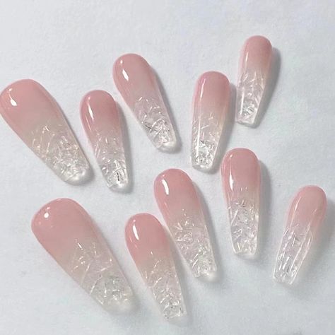 Handmade Nails | Ellie&Vincy Nails Nail 2023 Summer, Nail Inspo Gel, Nails Pink Glitter, Nail Hot, Press On Nails Pink, Handmade Nails, Glass Fairy, Nail Kits, Makeup Nails Designs