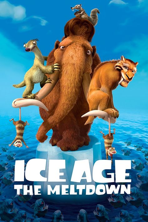 Ice Age Movie, Ice Age The Meltdown, Saber Tooth Tiger, Ice Age Movies, Sid The Sloth, His New Girlfriend, Good Animated Movies, Animated Movie Posters, Old Cartoon Shows