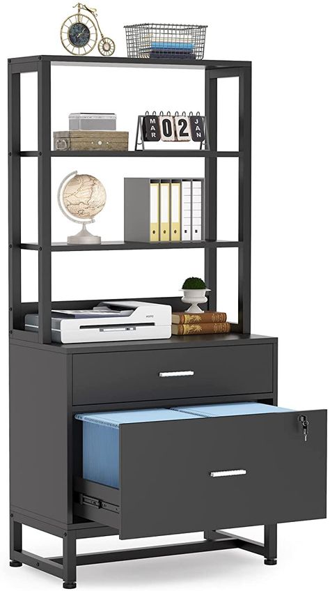 Modern Filing Cabinet, Open Storage Shelves, 2 Drawer File Cabinet, Printer Stands, Drawer Filing Cabinet, Printer Stand, Office Black, Open Bookcase, Dog Bed Furniture