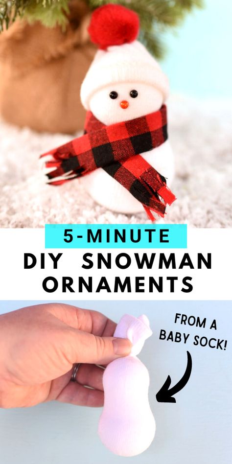 Diy Snowman Ornaments, Snowman Craft, Soya Mumu, Holiday Crafts Diy, Christmas Crafts To Make, Diy Snowman, Fun Christmas Crafts, Snowman Ornament, Christmas Crafts For Gifts