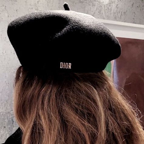 Dior beret | fashion, style & outfit, hair, fall, autumn, hat, hats, french,brunette,blonde,chic,vogue,black, lifestyle French Barrette Hat Outfit, Barrette Hat Outfit, French Barrette Hat, Dior Beret, French Brunette, Beret Hat Outfit, Barrette Hat, Beret Outfit, Black Lifestyle