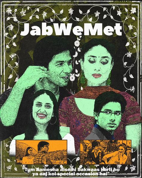 Jab We Met (2007) Director - Imtiaz Ali "Aaj tak life mein ek bhi train nahi chuti meri" #typoster #posterdaily #dailyposter #posteraday #365daysofdesign #archivesarea #posterunion #designfeed #eyeondesign #reels #posterland #graphicjuice #digitalarchive #posterunion #design #thedesignblacklist #icographics #graphicdesigner #poster #jabwemet #shahidkapoor #kareenakapoor #imtiazali #bollywood #graphicdesign #posterdesign #photoshop #archivesarea #digitalarchive #dopedesign #thedesignblacklis... Jab We Met Poster, Jab We Met, Imtiaz Ali, Bollywood Poster, Movie Illustration, Desi Art, Mani Ratnam, Movie Crafts, Printable Wall Collage