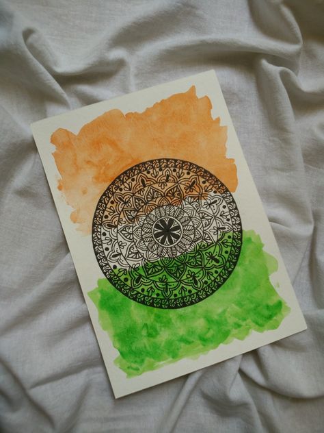 Tricolour mandala 
Indian independence day Independence Day Drawing Ideas, Drawing Ideas Mandala, Festival Paint, Independence Day Drawing, Independence Day Poster, Happy Independence Day India, Indian Independence, Indian Independence Day, Easy Mandala