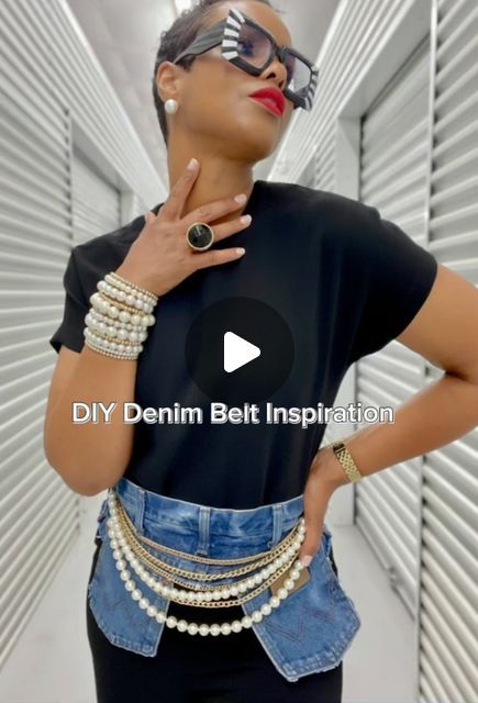 Diy Denim Belt, Demin On Denim Outfit, Denim Belts, Diy Womens Clothes, Upcycled Denim Diy, Denim Diy Clothes, Denim Crafts Diy, Diy Denim, Upcycle Clothes Diy