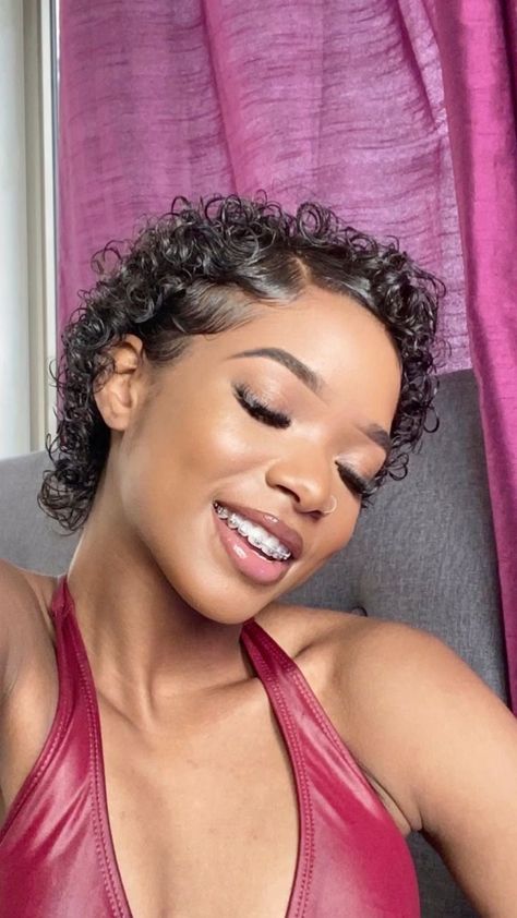 Edges With Short Hair, Short Curly Hair Side Part, The Big Chop For Black Women, Curly Hair Big Chop, Hairstyles For Really Short Hair, Big Chop Curly Hair, Big Chop Styles, Natural Short Hair, Natural Short Hairstyles