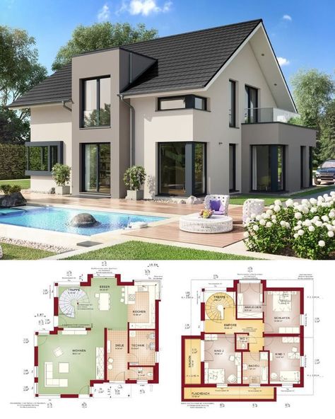 Architecture Design House, Dream Home Ideas, Modern Architecture Interior, Modern Architecture Design, Modern Architecture Building, Casa Country, Architectural House Plans, Prefabricated Houses, Architecture Design Concept