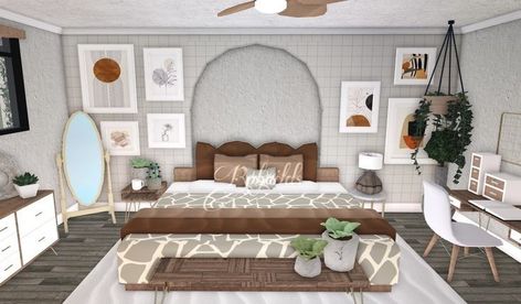 Bloxburg Bedroom Parent, Bloxburg House Interior Modern, Bloxburg Room Ideas Master, Aesthetic Room Bloxburg, Cute Bloxburg Bedrooms For Parents, Bloxburg Blue Bedroom Ideas, Bedroom Bloxburg Aesthetic, Parents Room Bloxburg, Bloxburg Mom Bedroom Ideas