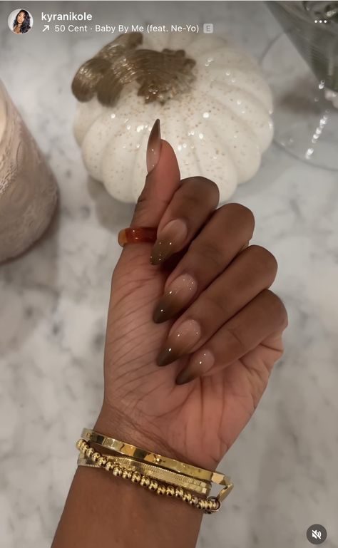 Purple Fall Nails, Brown Nails Design, Nails Brown, Simple Fall Nails, November Nails, Airbrush Nails, Spring Nail Designs, Jelly Nails, Spring Nail