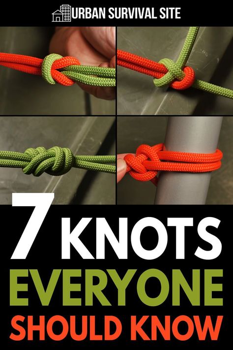 Survival Knots Step By Step, Shtf Survival Diy Projects, Useful Knots, Essential Knots, Survival Prepping Diy, Emergency Preparedness Food Storage, Survival Skills Emergency Preparedness, Strong Knots, Shtf Preparedness