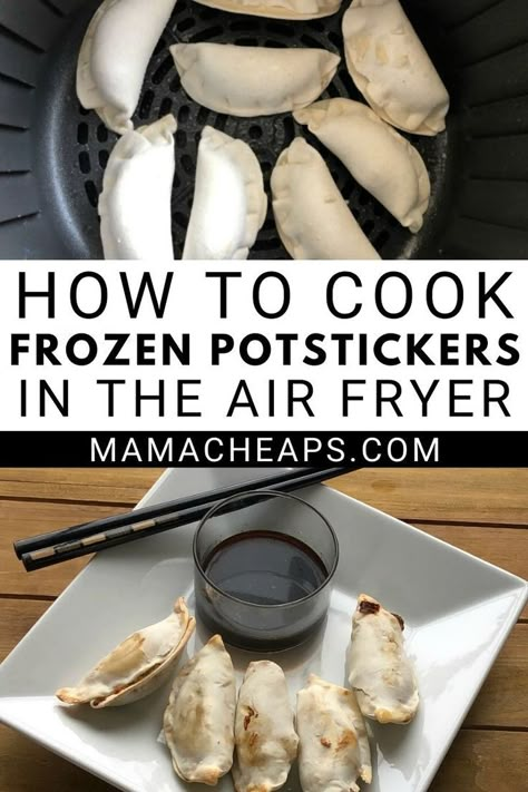 Potstickers In Air Fryer, Frozen Potstickers, Frozen Appetizers, Cooks Air Fryer, Air Fried Food, Air Fryer Oven Recipes, Air Fry Recipes, Air Fryer Recipes Chicken, Air Fryer Dinner Recipes