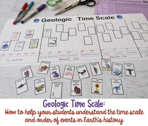 Amy Brown Science: Evolution and the Geologic Time Scale Geological Time Scale Timeline, Teacher Planning Binder, Evolution Activities, Evolution Of Life On Earth, High School Biology Teacher, Geologic Time Scale, Earth Science Activities, Earth Activities, Earth History