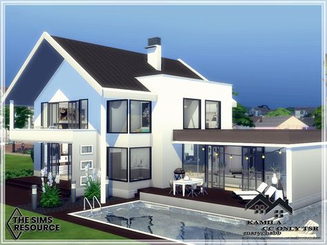 The Sims Resource - KAMILA - CC only TSR Sims 4 Cc Only House, The Sims 4 Case, The Sims 4 Cc Realistic House, Cc Lots Sims 4, Sims 4 House Download With Cc, Sims4cc House, Sims Cc Lots, Case The Sims 4, The Sims 4 House Cc